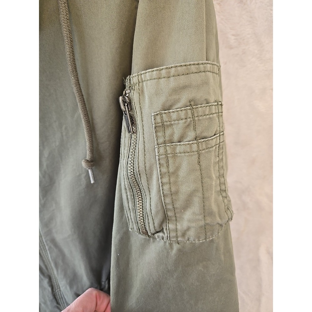 Aeropostale Fishtail Parka Jacket Hooded Army Coat Women's Size X-Small Green - Picture 3 of 13